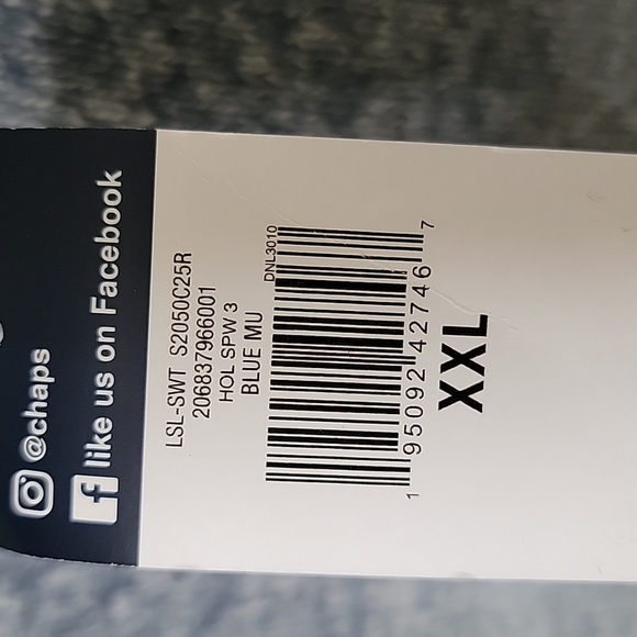 Chaps NWT XXL Blue Ombre Stripe Cozy Soft Sweater - Picture 6 of 8